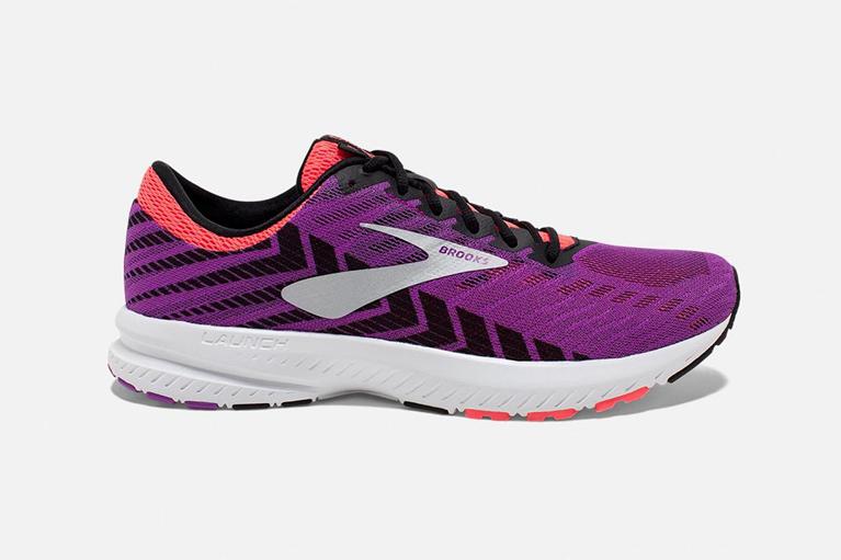 Brooks Womens Launch 6 Road Running Shoes - Pink (387516-BHR)